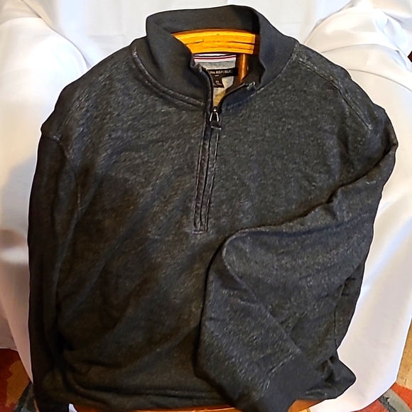 Banana Republic Other - Banana Republic Black Half zipper Fleece Shirt XL